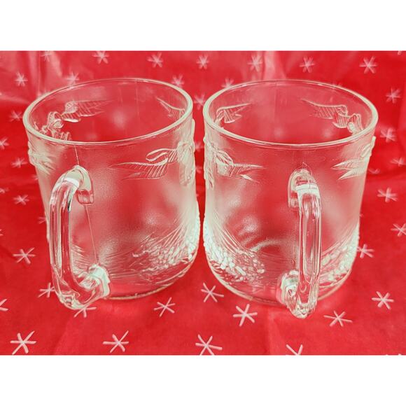 Duralex Noel Christmas Glass Coffee Mug Teacup 12oz Made in France 4" x2 Vintage - Picture 5 of 13